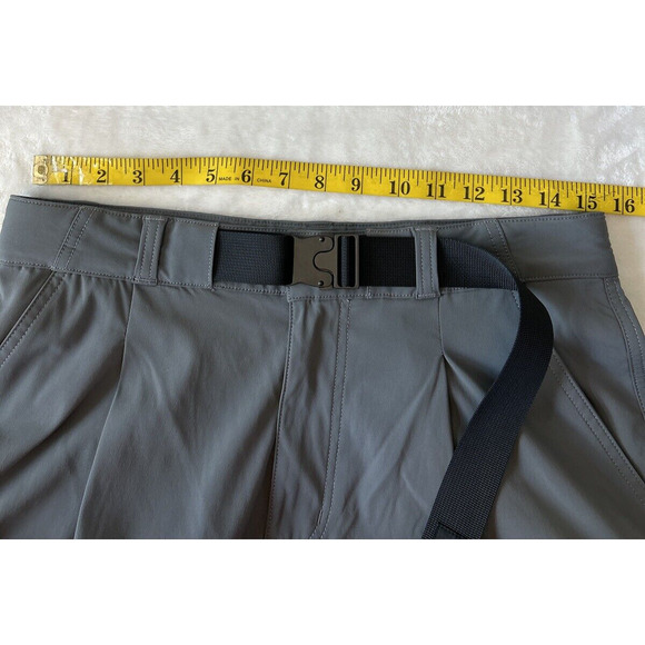 Chico’s Cargo Pants Casual Belted Polyester Blend Size 3 L Gray Pockets NWOT - Picture 3 of 8